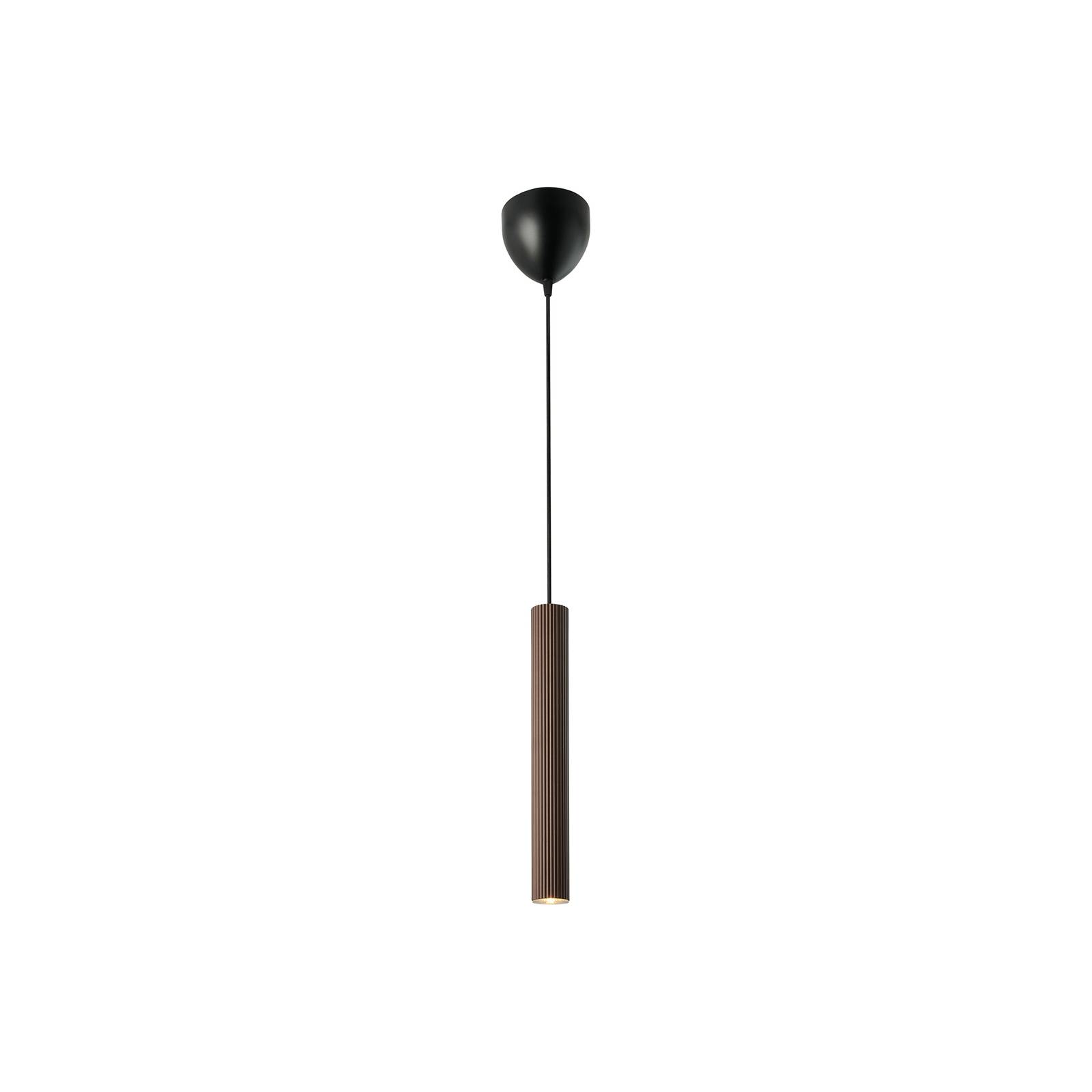 Hängeleuchte Vico, Metallschirm, einflammig, braun metallic