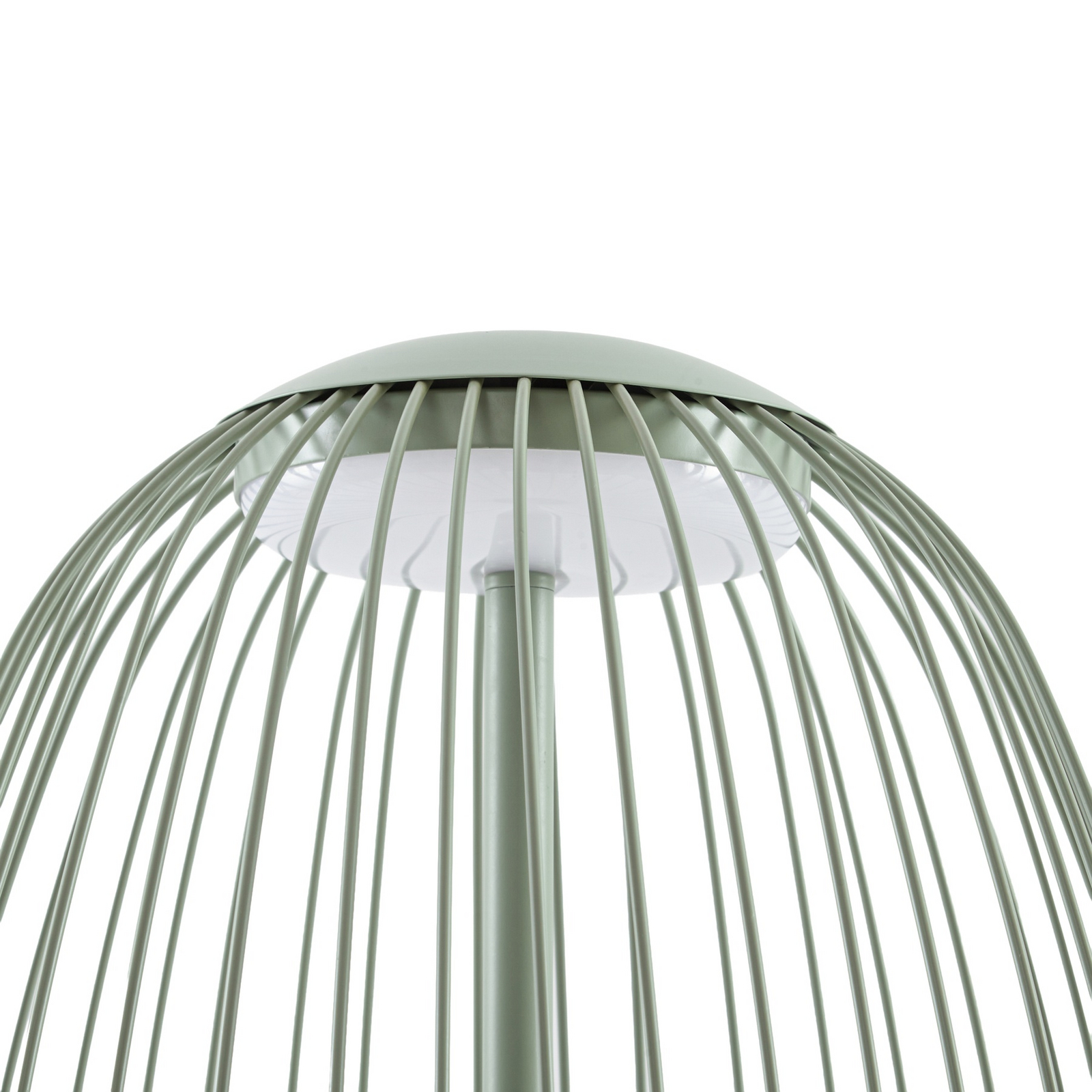 Lámpara de pie LED exterior Lucande Richi, verde, altura 90 cm, IP44