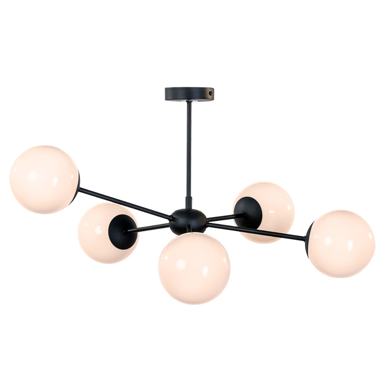 Plafonnier Dori, à cinq lampes, noir