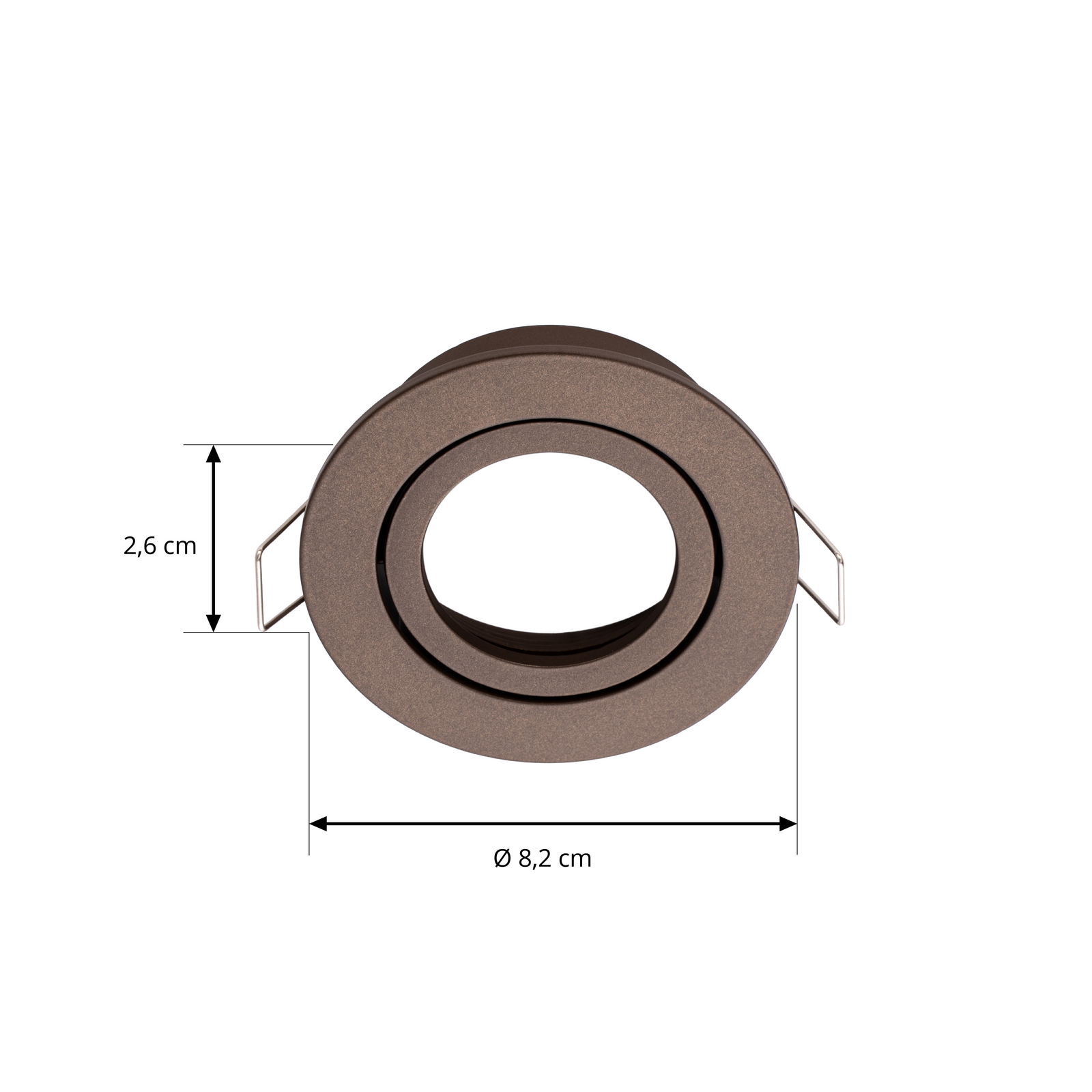 Arcchio Zyron downlight, coffee brown, Ø 8.2 cm Arcchio Zyron downlight, coffee brown, Ø 8.2 cm