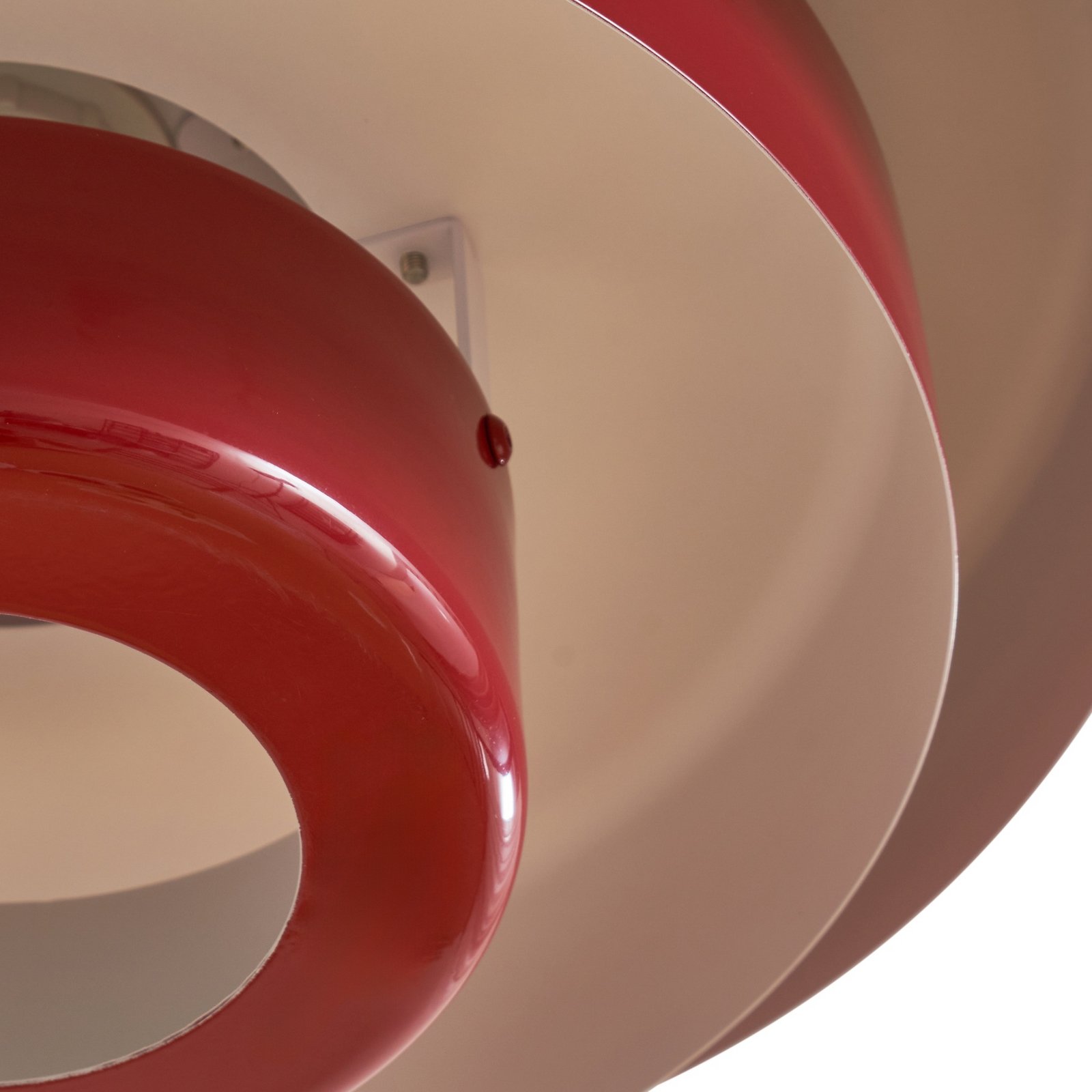 Lindby piekaramā lampa Tivra, sarkana, Ø 35 cm, metāls, E27
