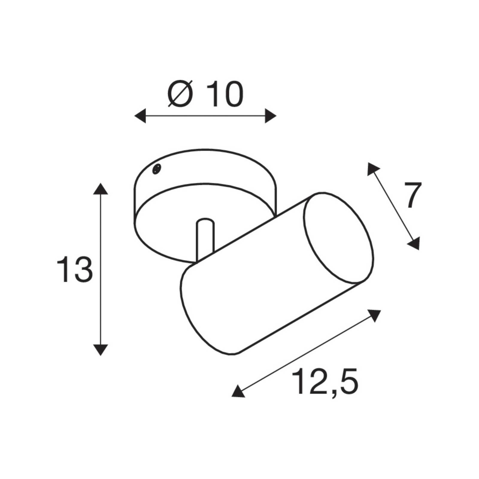 SLV Asto Tube Deckenspot GU10 einflammig schwarz günstig online kaufen