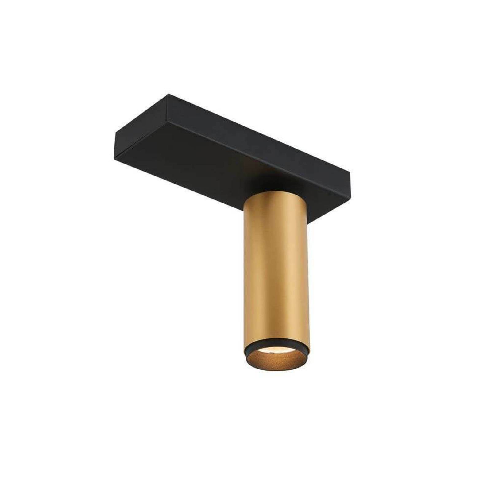 LOOM DESIGN LED-Deckenleuchte X-Beam, 1-flg., schwarz/gold günstig online kaufen