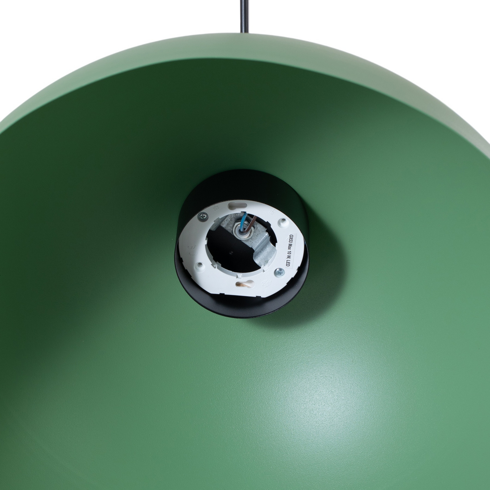 Lampa wisząca Lunaro, zielona, Ø 40 cm, metal