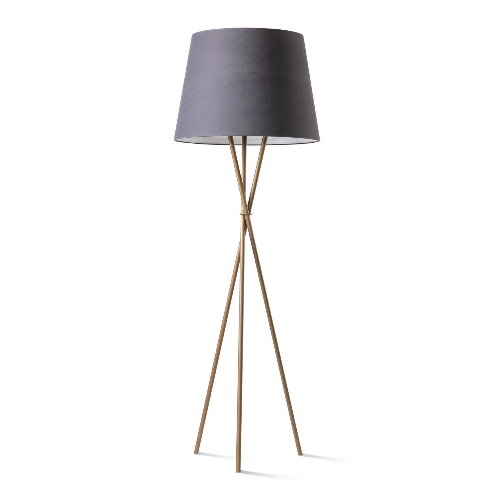 Image of Ozonos Hailey AC-1 lampadaire LED or/gris charbon 