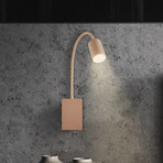 LED-läslampa med batteri Brilo unplugged Smooth, beige, med dimmer