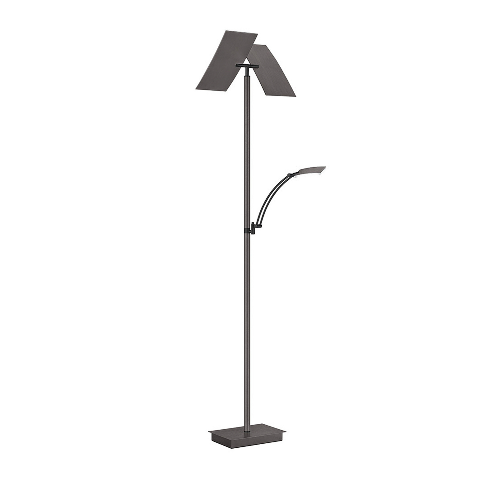 LED-Stehlampe Twice, bronze eloxiert, Höhe 185 cm Metall CCT