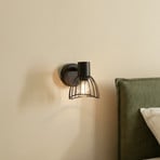 Lampa sufitowa Lindby Piena, czarna, 1-punktowa, metal, Ø 9,3 cm