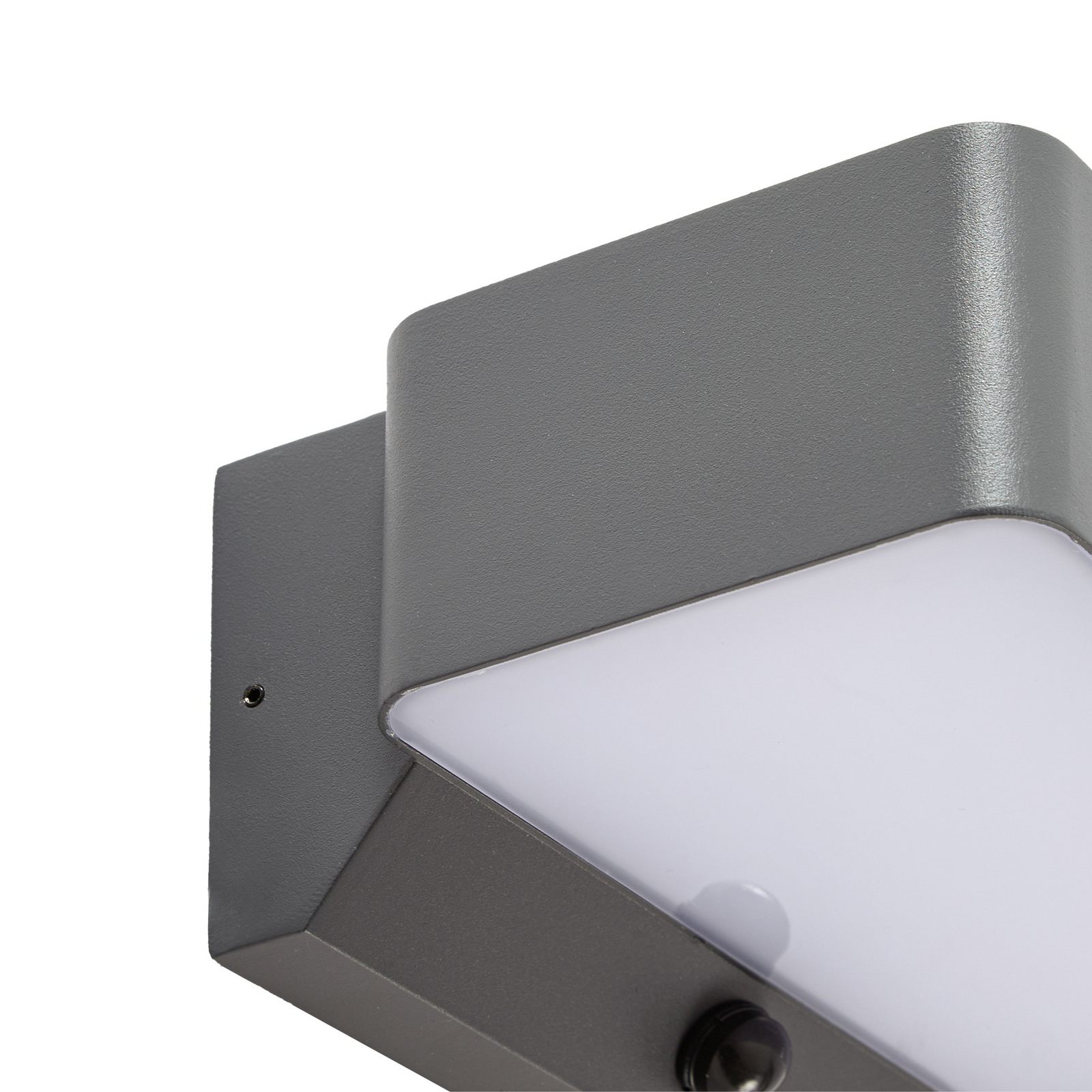 Aplique LED para exterior Lindby Fando, color antracita, con sensor, IP44