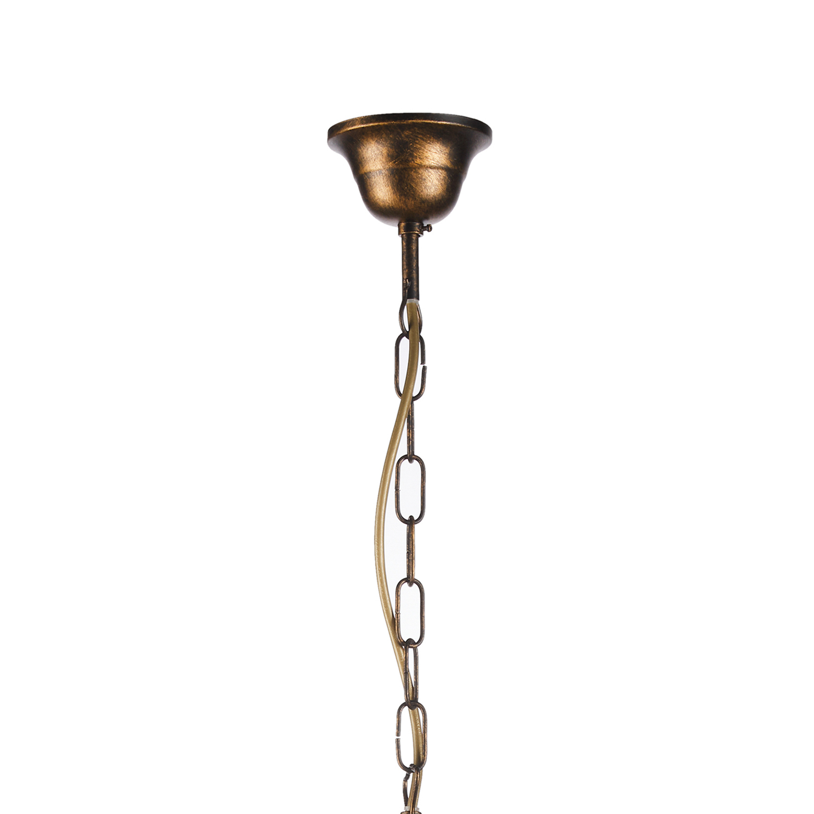 Delia chandelier, bronze-coloured, 5-bulb, Ø 68 cm