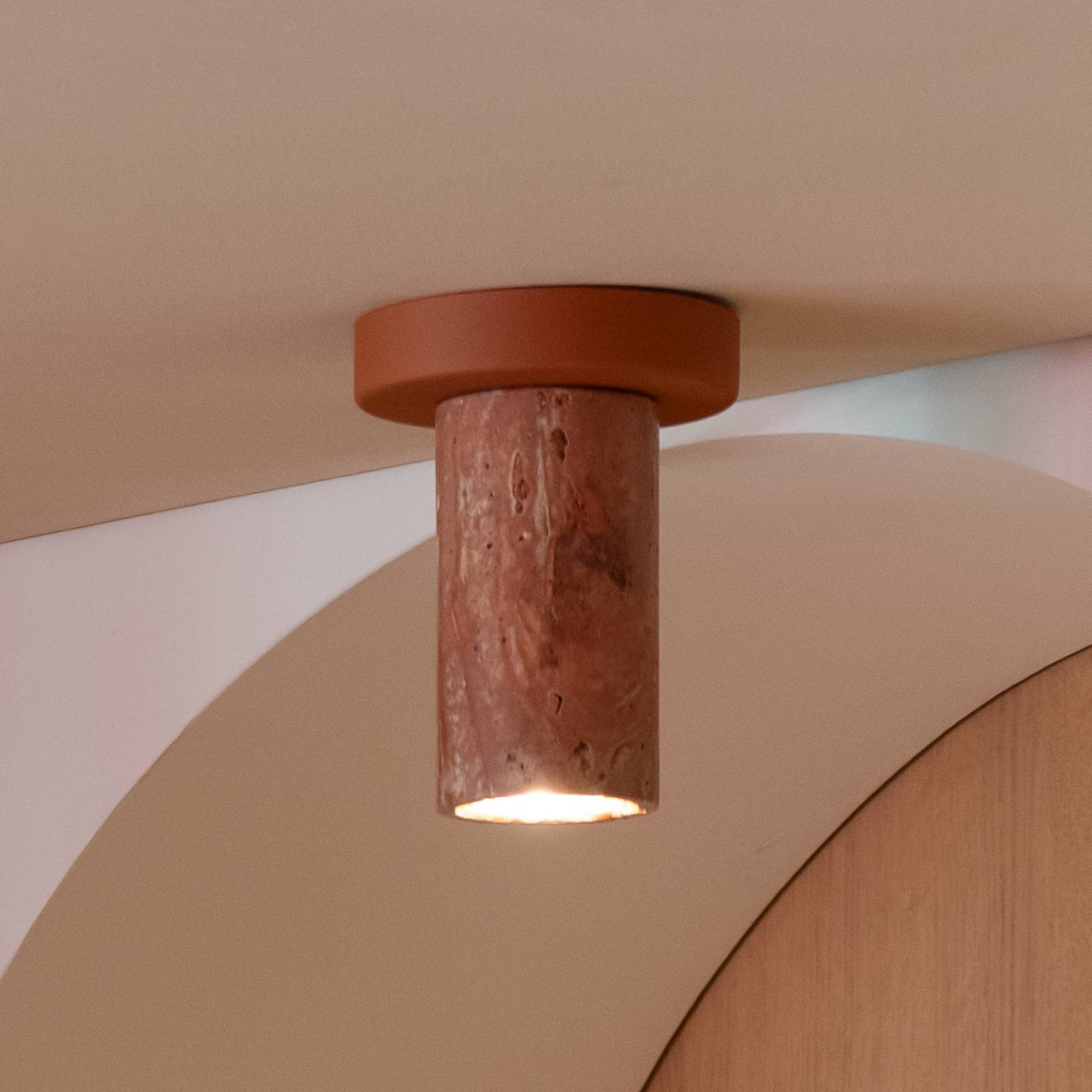 IT'S ABOUT ROMI – lampa sufitowa Tivoli terra Travertin, wysokość 15 cm