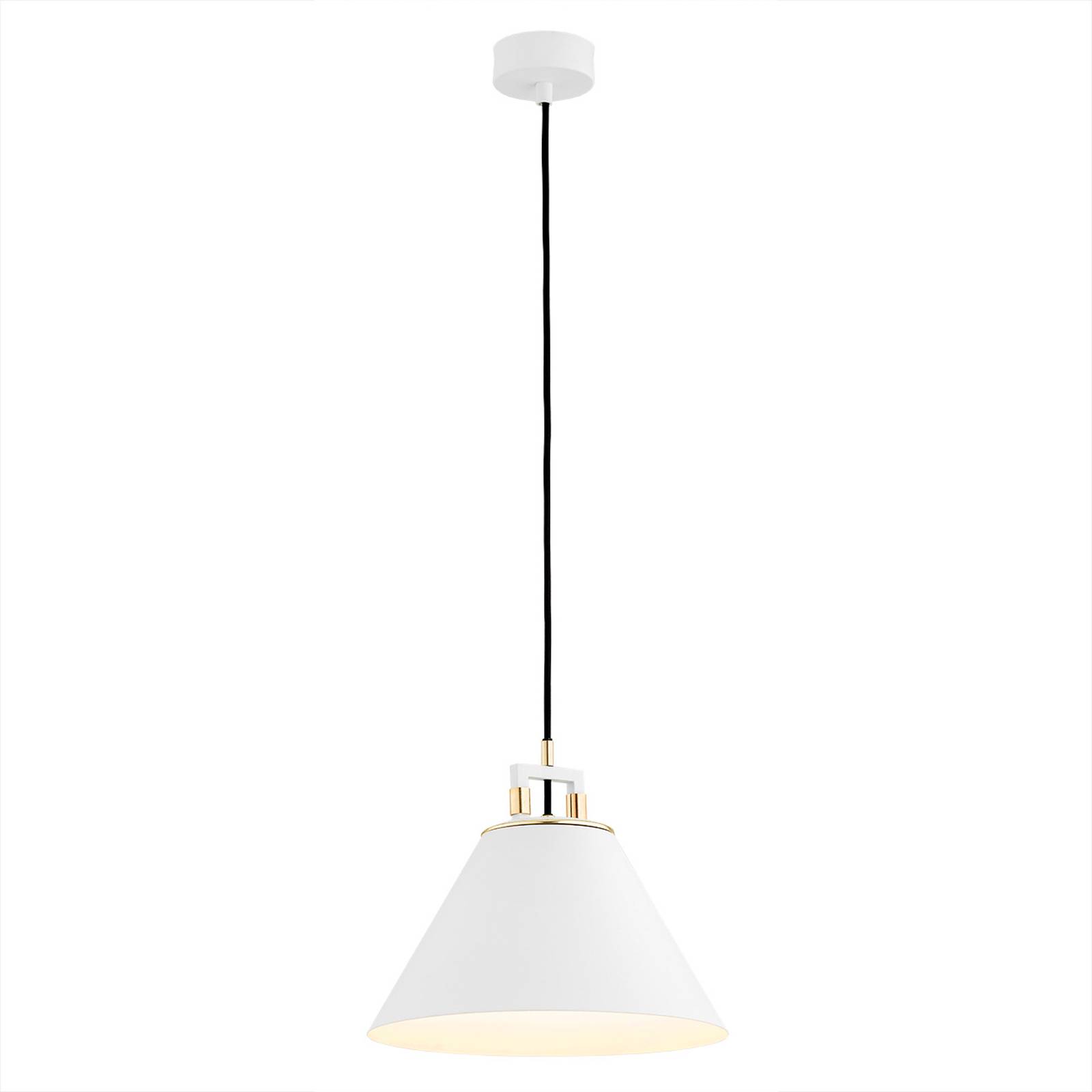 Lampa wisząca Orte, Ø 28 cm, 1-punktowa, biała