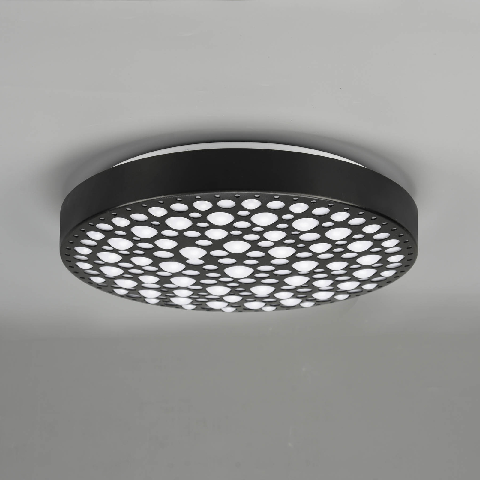 Candeeiro de teto LED Chizu Ø 40,5cm regulável RGB preto