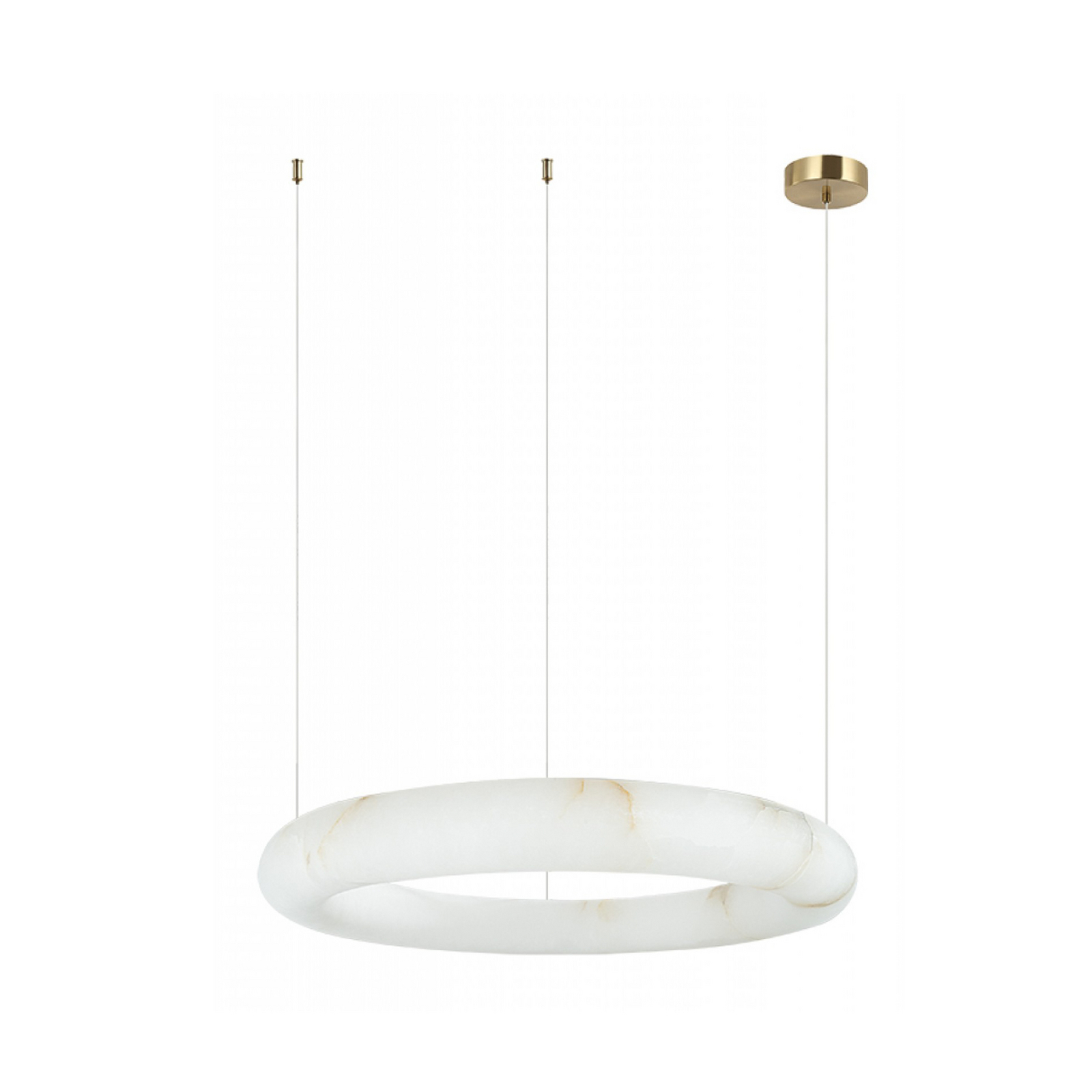 LED závesné svietidlo 2543, biele, Ø 49 cm, alabastrové, stmievateľné
