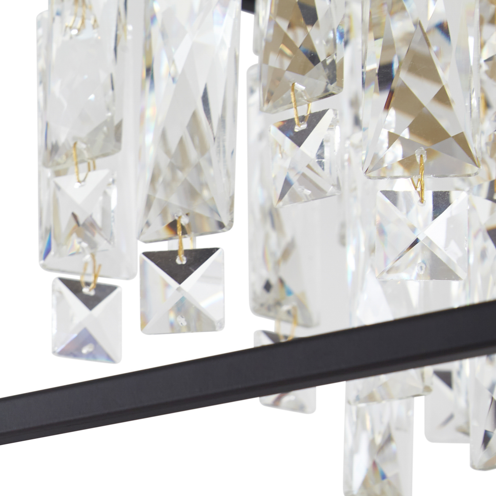 Lucande Kassi LED-Deckenlampe 3.000K, dimmbar, Kristalloptik