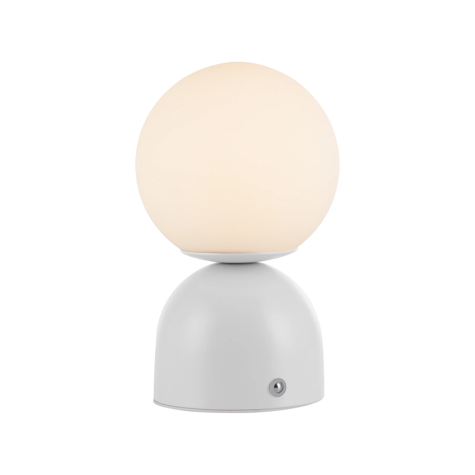 Candeeiro de mesa LED a bateria RUDI, branco, altura 20 cm, CCT, regulação por