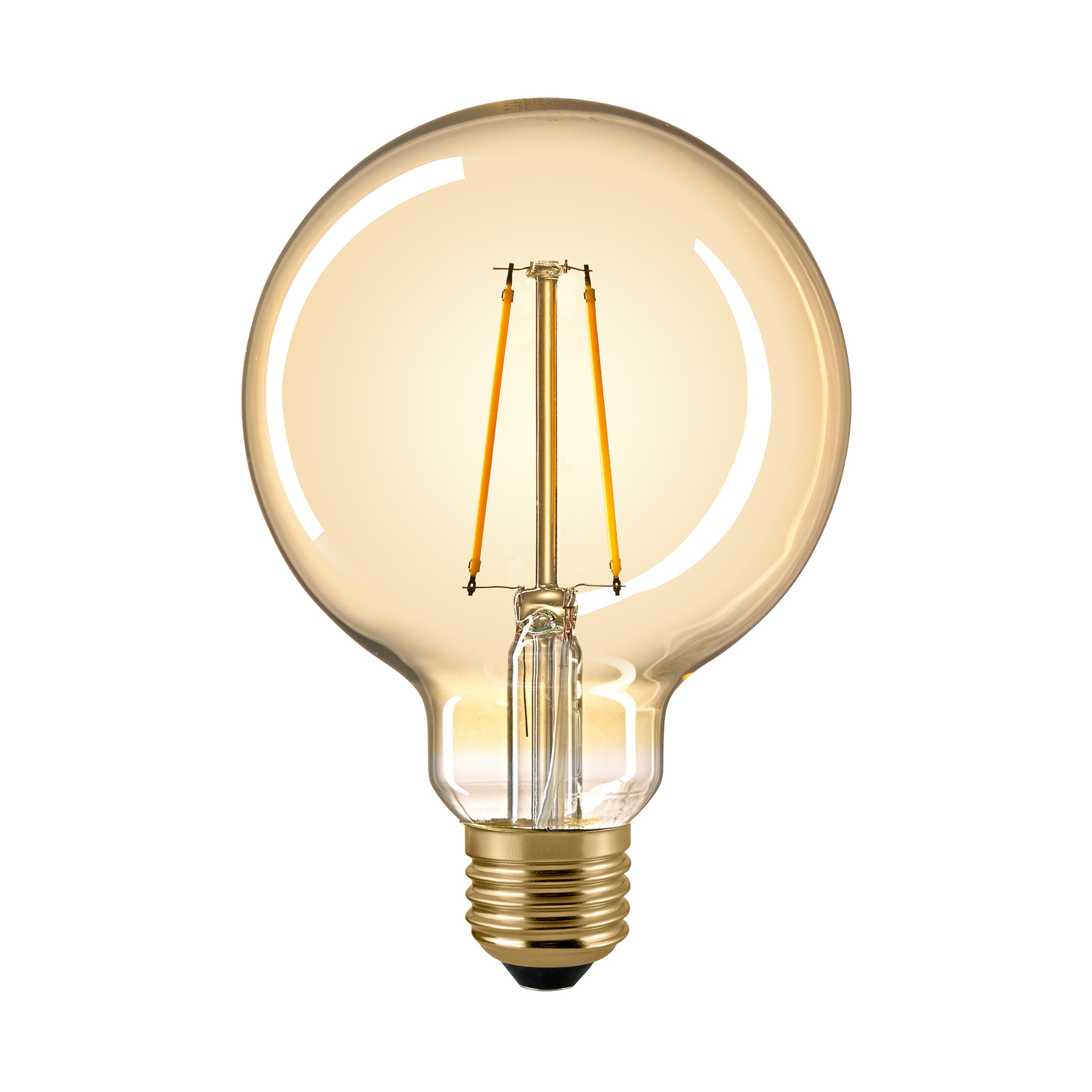 LED Lampe Filament 4 Watt E27 Globe G95 gold transparent dimmbar Faden Kugel 
