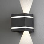 Cremona outdoor wall lamp, effect strips, 14 cm