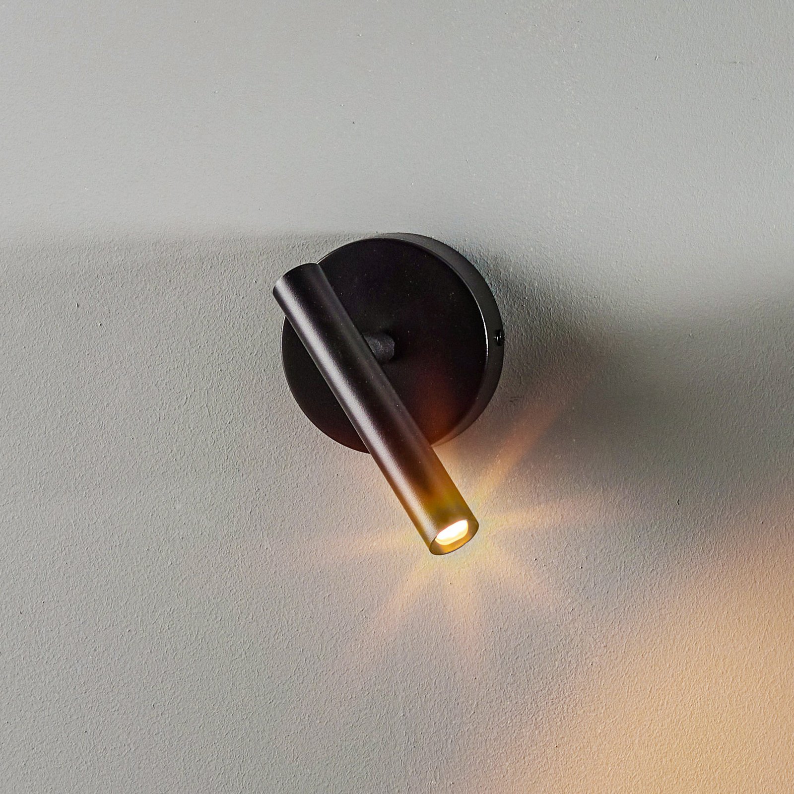 Wandlamp Sopel hoogte 15 cm, zwart