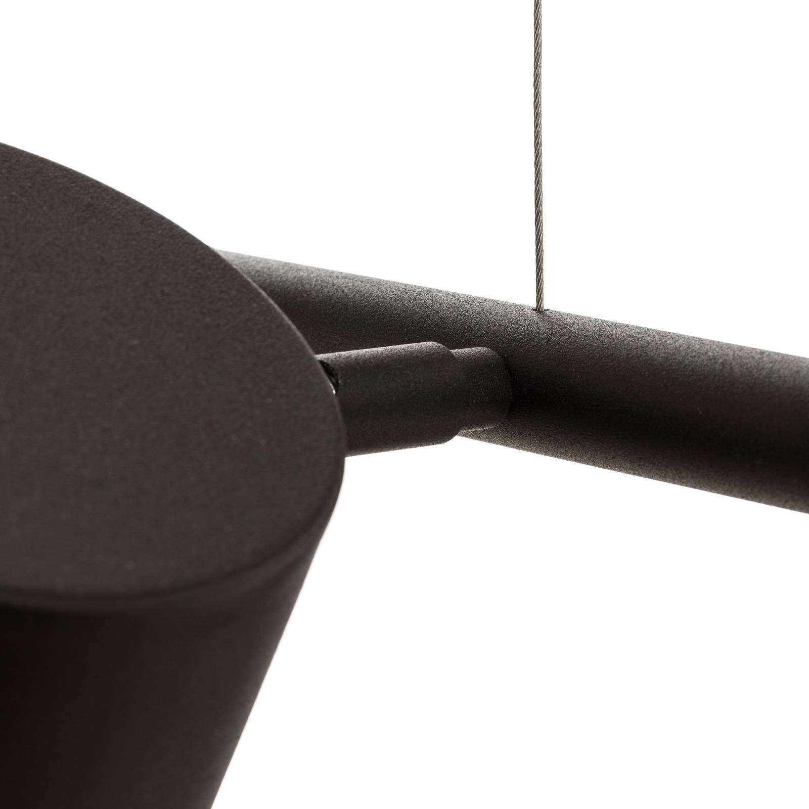 Lampa wisząca 1047, 4-punktowa, czarna