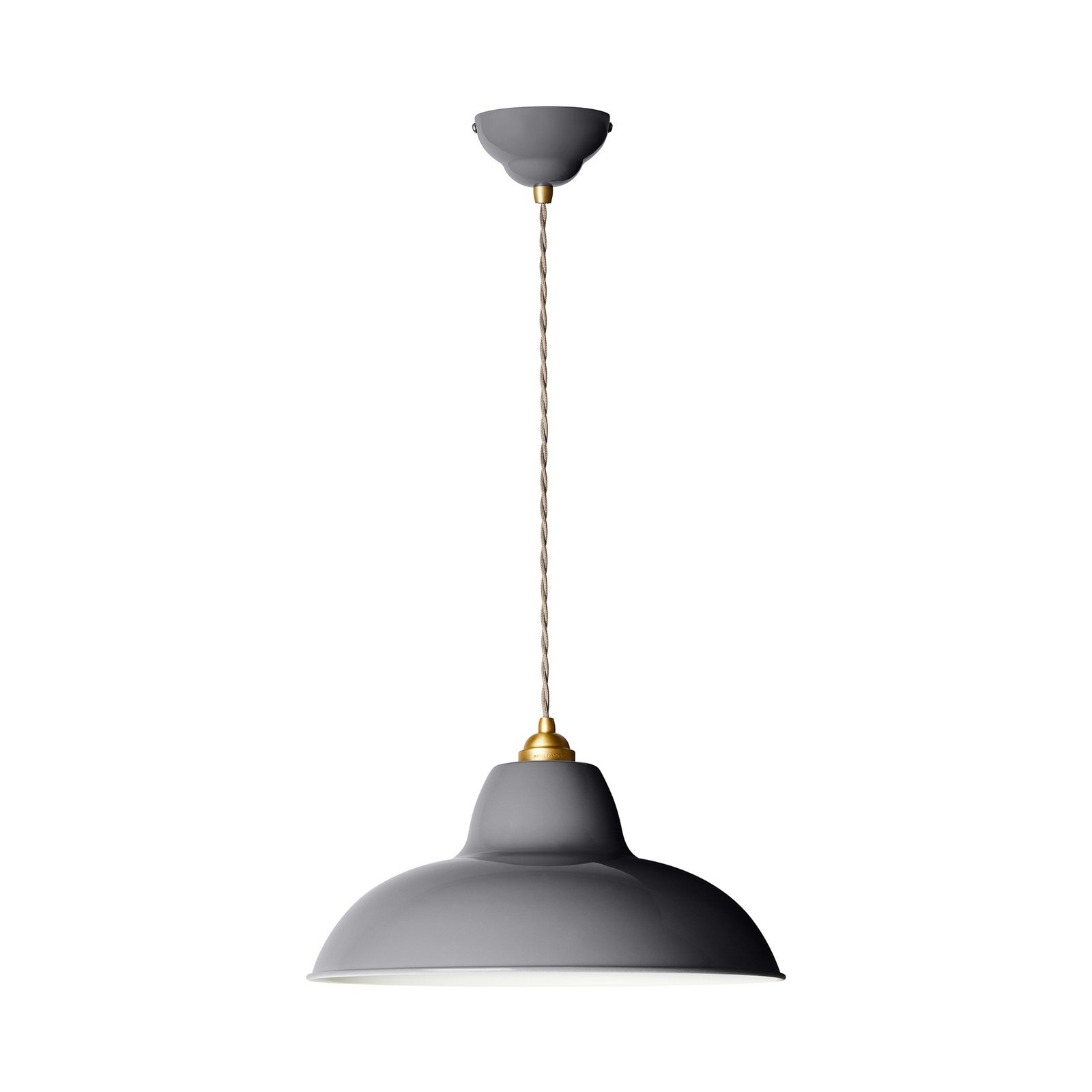Original 1227 Midi Wide Brass Hanglamp Elephant Grey - Anglepoise