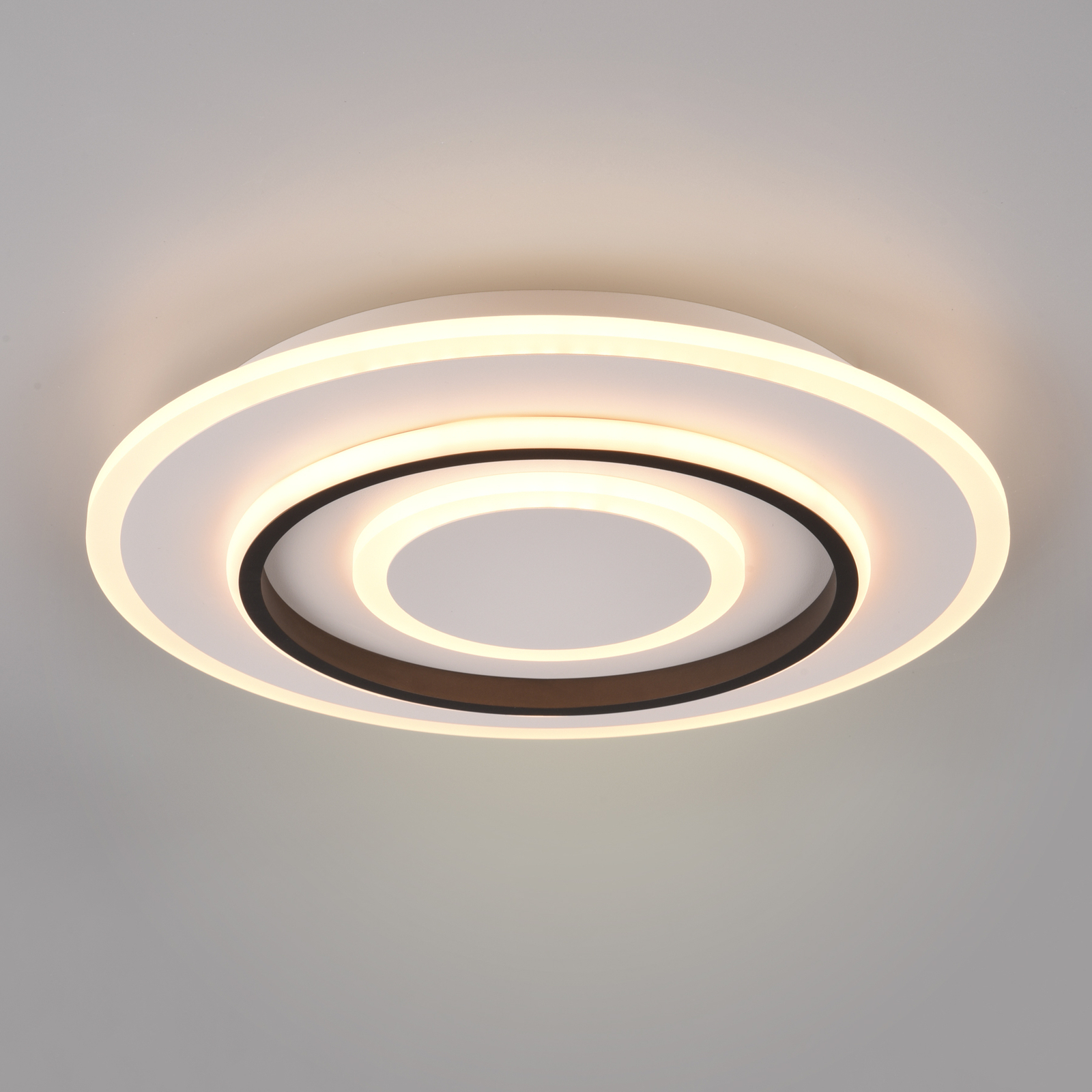 LED loftslampe Jora rund fjernbetjening, Ø 41 cm