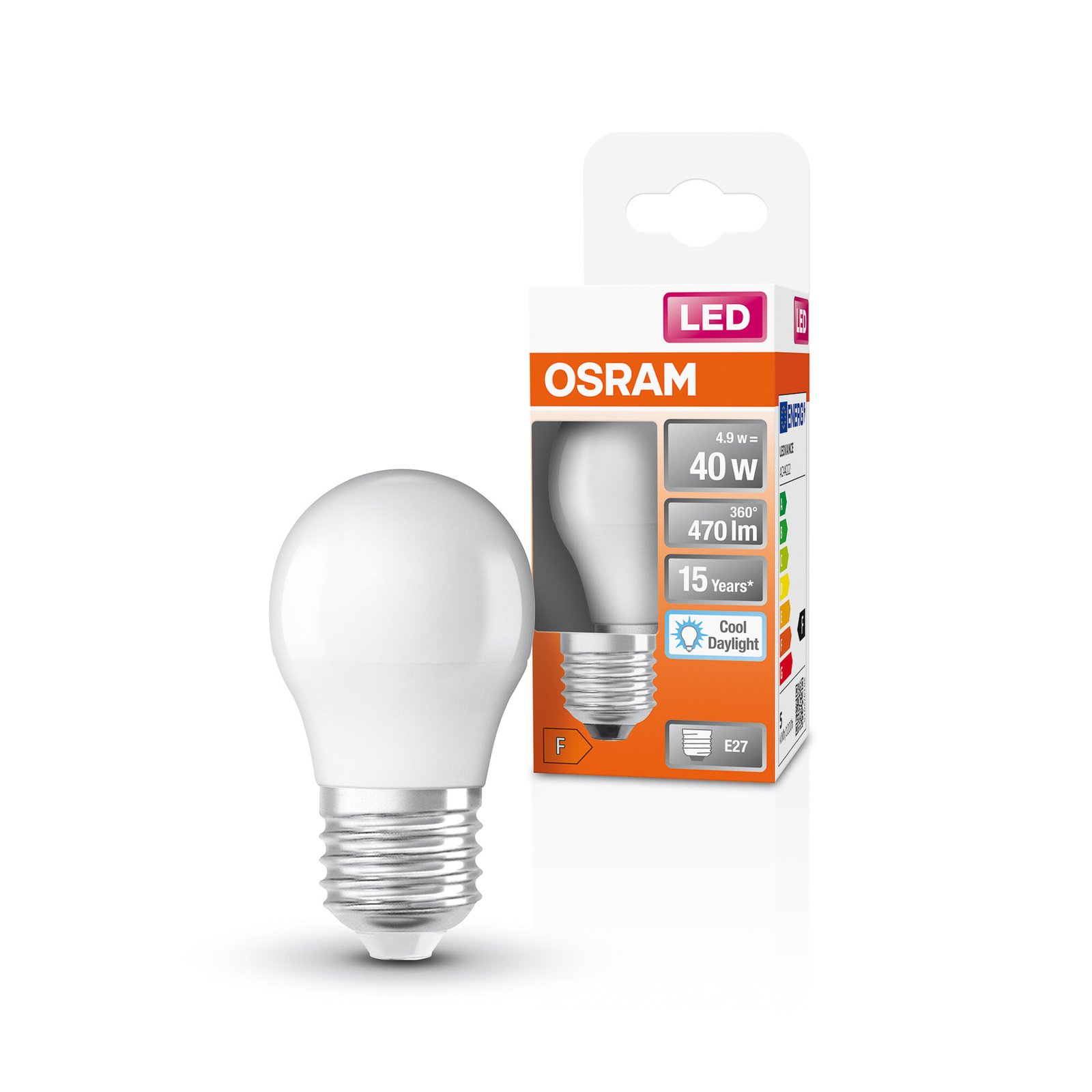 OSRAM Star LED lamp E27 4,9W 470lm 6.500K mat
