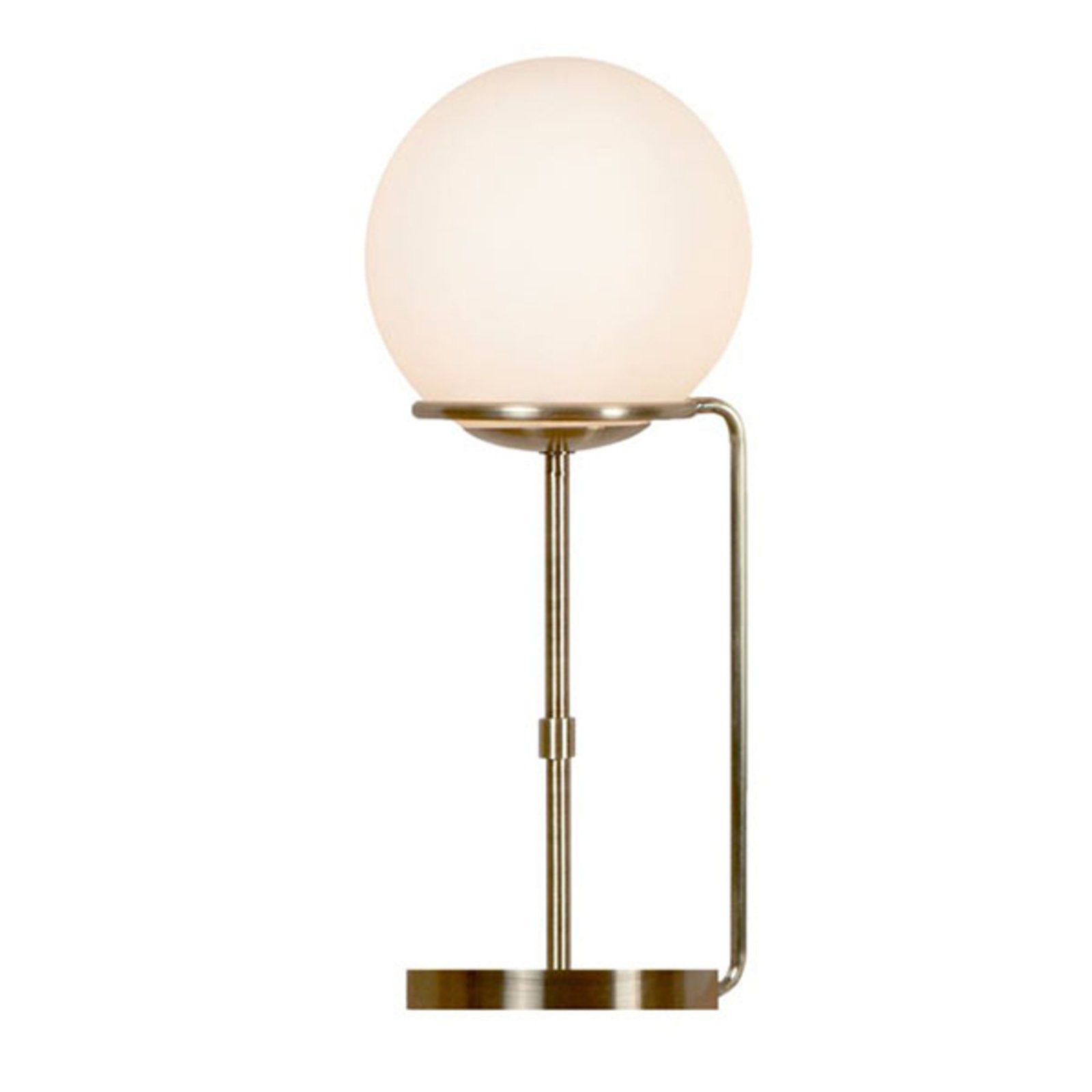 Сферична настолна лампа със стъклен абажур