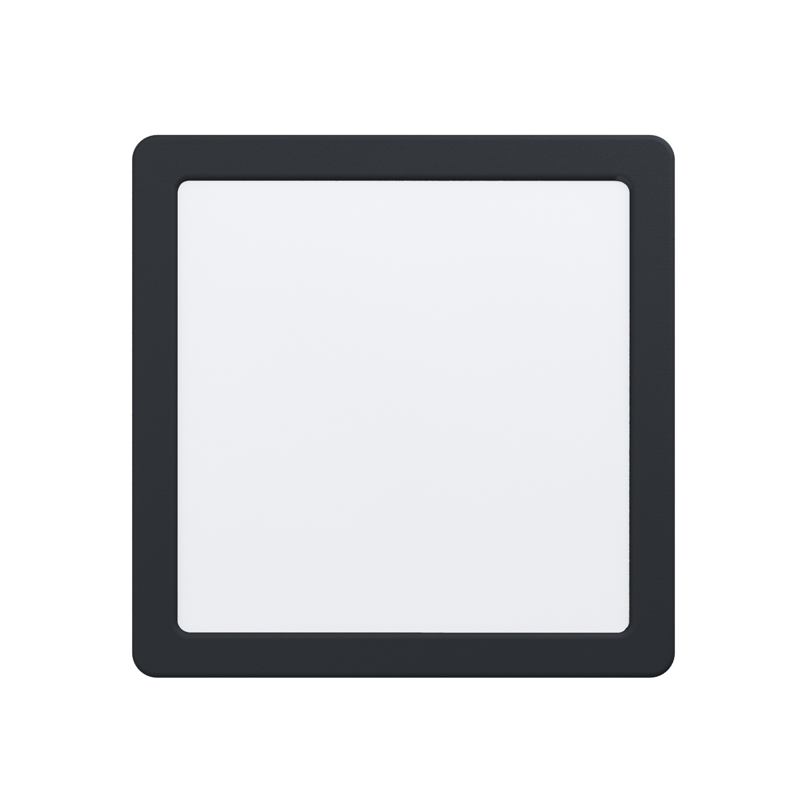 Plafoniera LED Fueva 5, IP20 nero 21x21cm