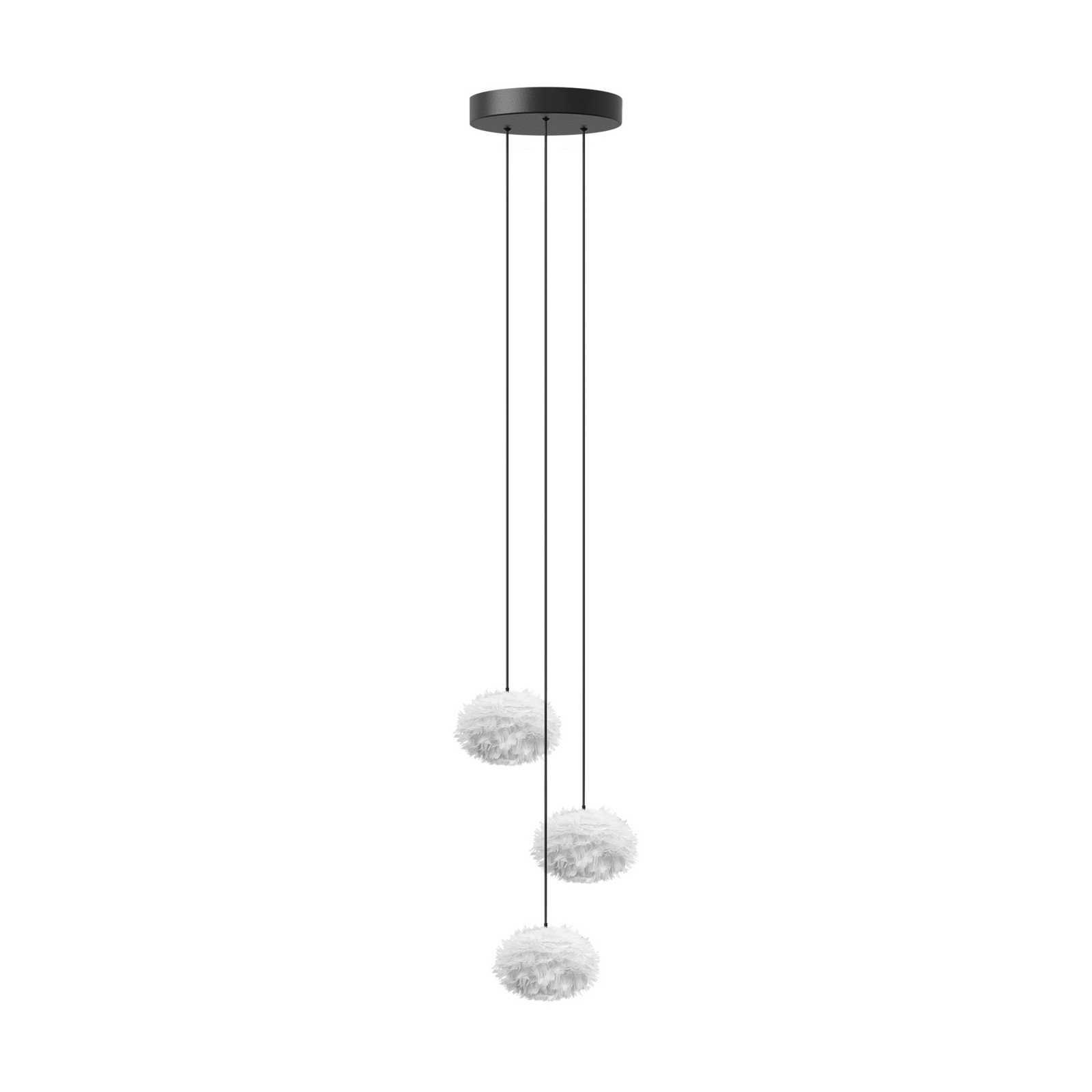 UMAGE Eos Nano lampă suspendată alb 3 becuri - Camera copiilor - Design - alb negru