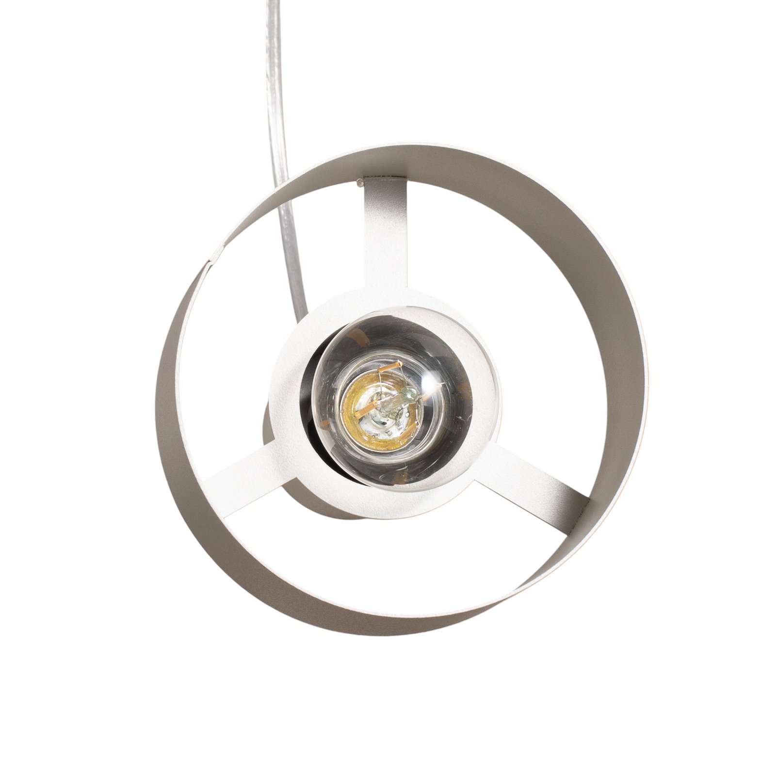 Rif 3 pendant light, taupe, round, 3-bulb, Ø 33 cm, steel