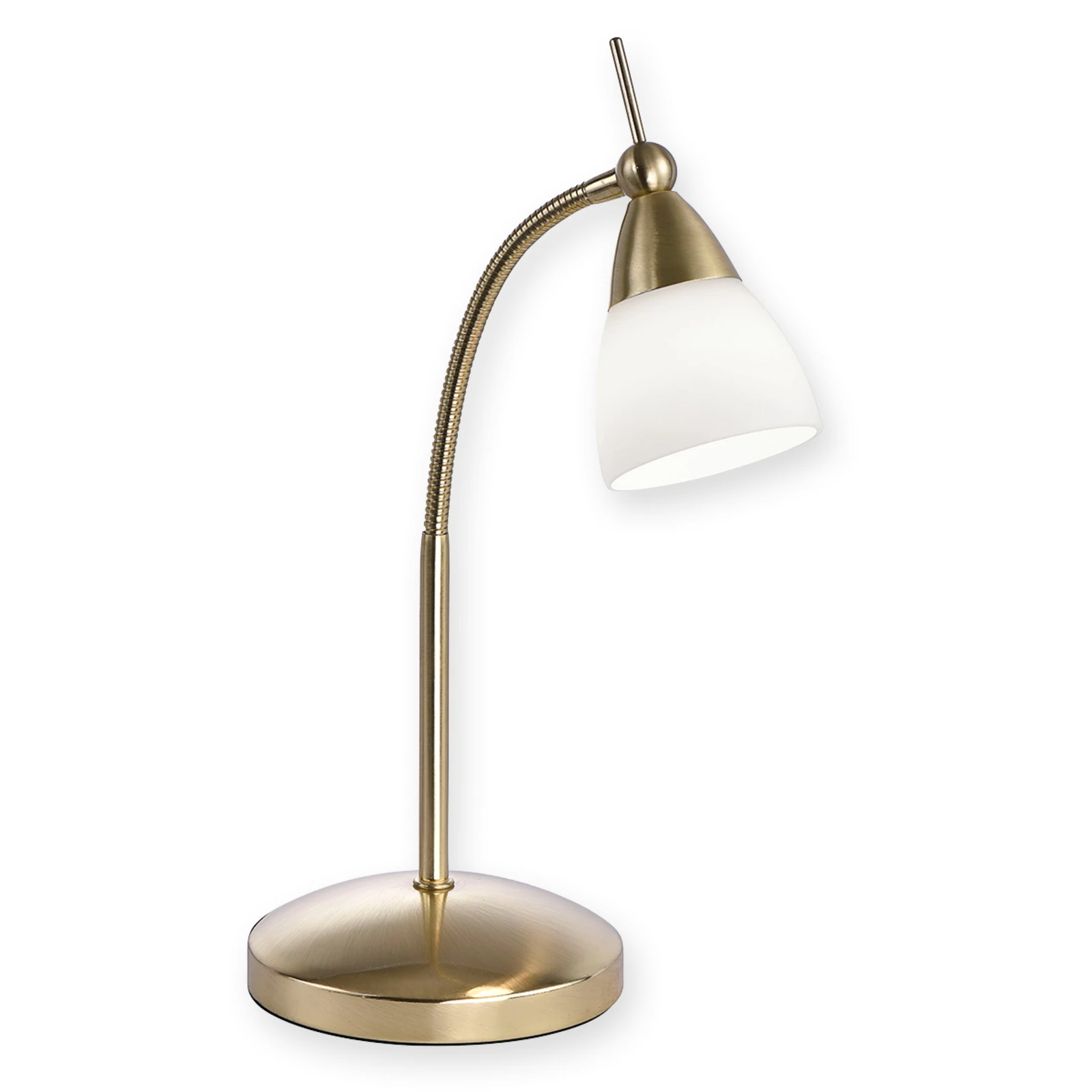 Stolná lampa Paul Neuhaus Pino, mosadz, 45 cm, stmievateľná, G9