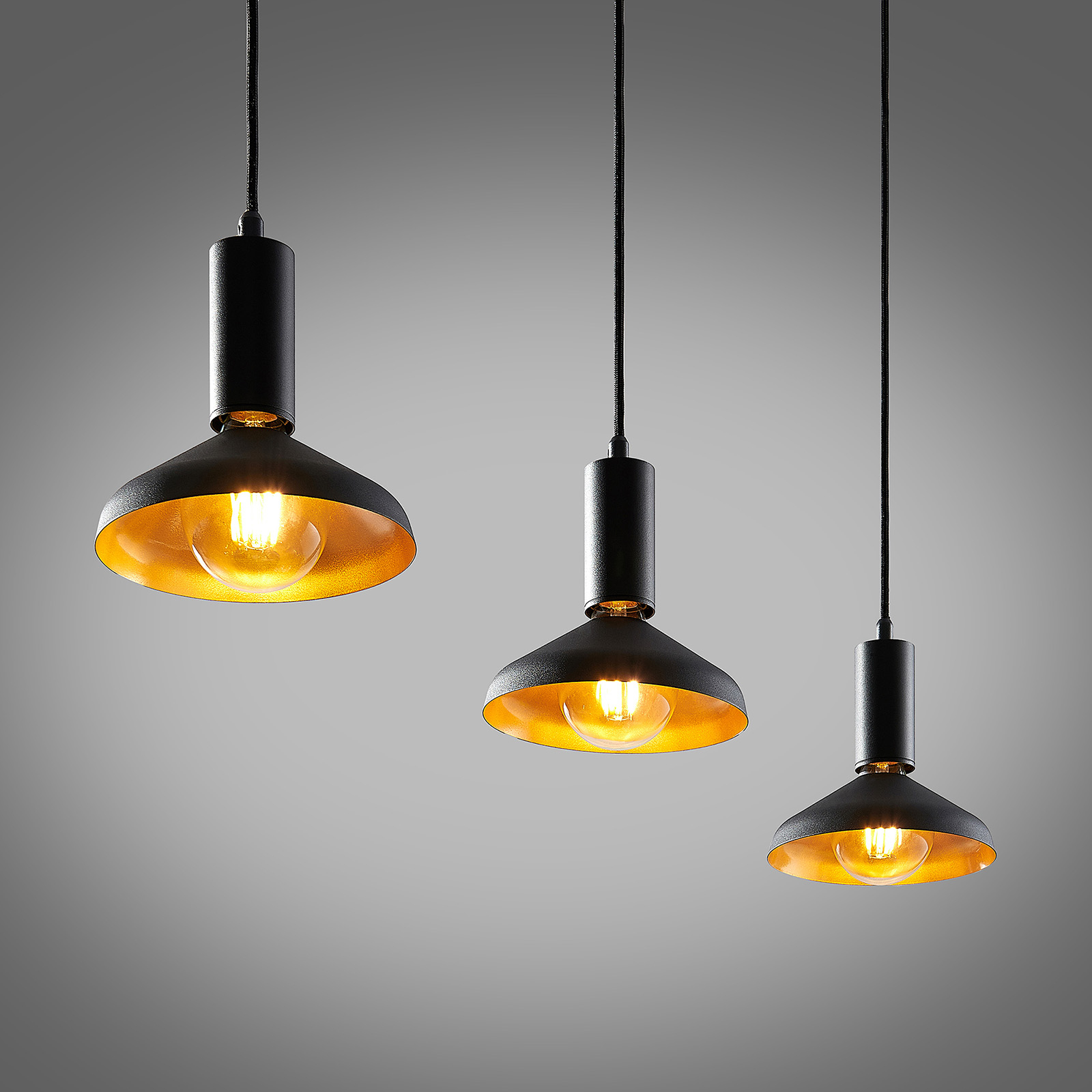 Arcchio Jaika pendellampa, 3 lampor, svart | Lamp24.se Arcchio Jaika pendellampa, 3 lampor, svart | Lamp24.se