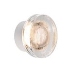 MARSET utendørs LED-vegglampe Roc, Ø 17 cm, hvit/gjennomsiktig