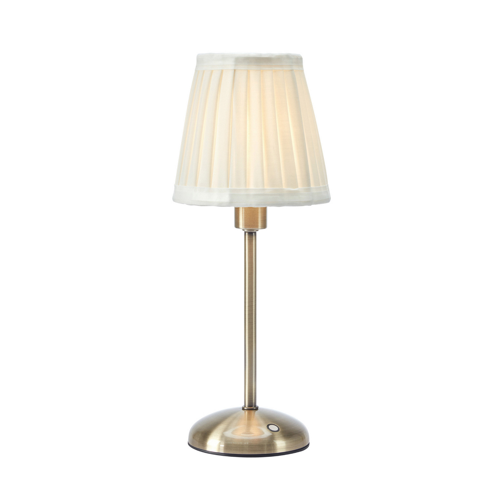 Markslöjd Lampa de masă Anno alamă veche/alb dimabilă stație de încărcare - Camera de zi / sufragerie - alamă veche alb - Țesătură / Textil