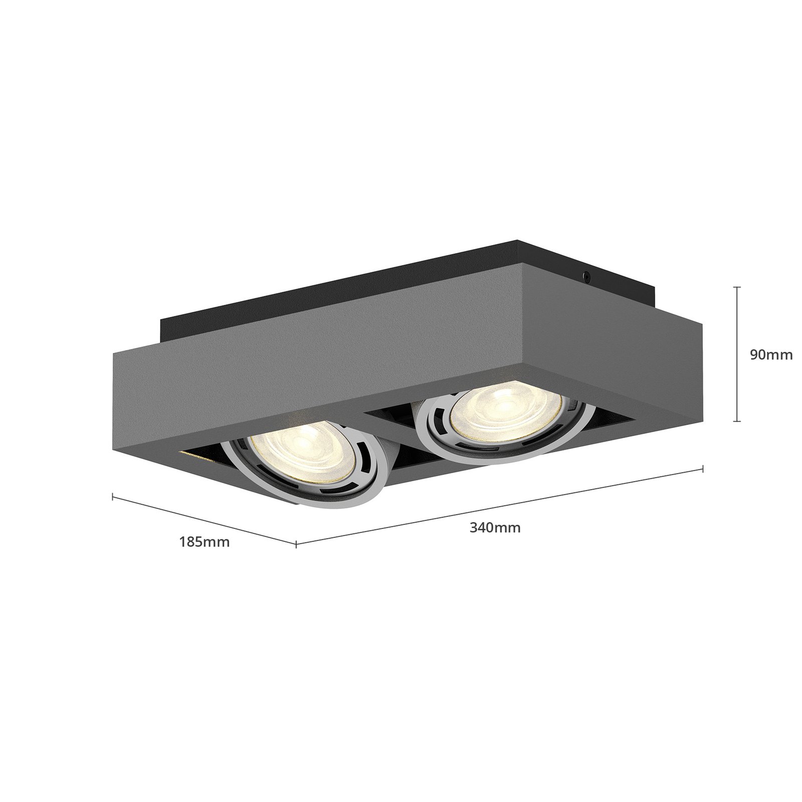 Ronka 2 Stropní Lampa Dark Grey - Arcchio
