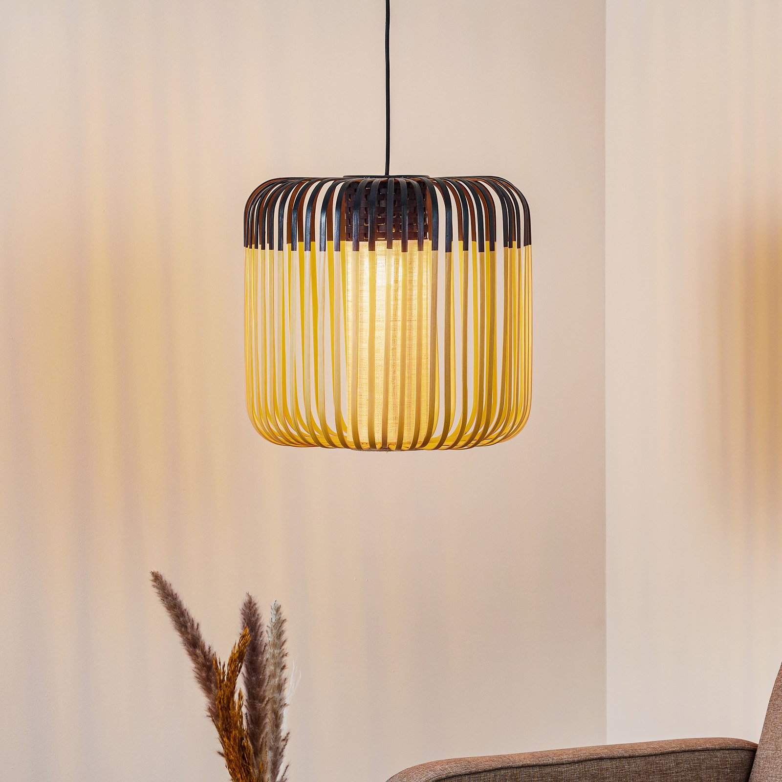 Bamboo Pendelleuchte M Black - Forestier