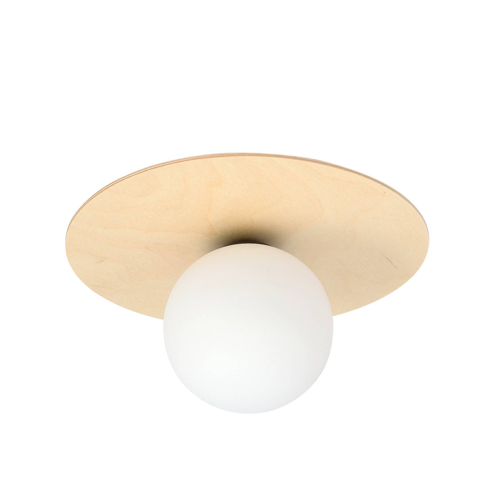 Kenzo loftlampe, rund, brun/hvid, 1 lyskilder