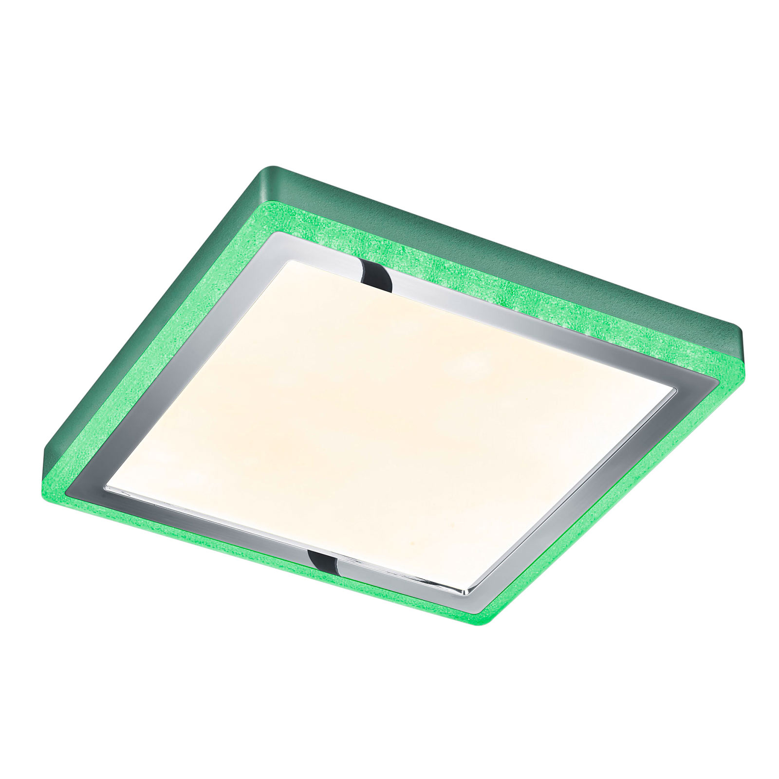 Светодиодна лампа за таван Slide, бяла, ъглова, 40x40 cm