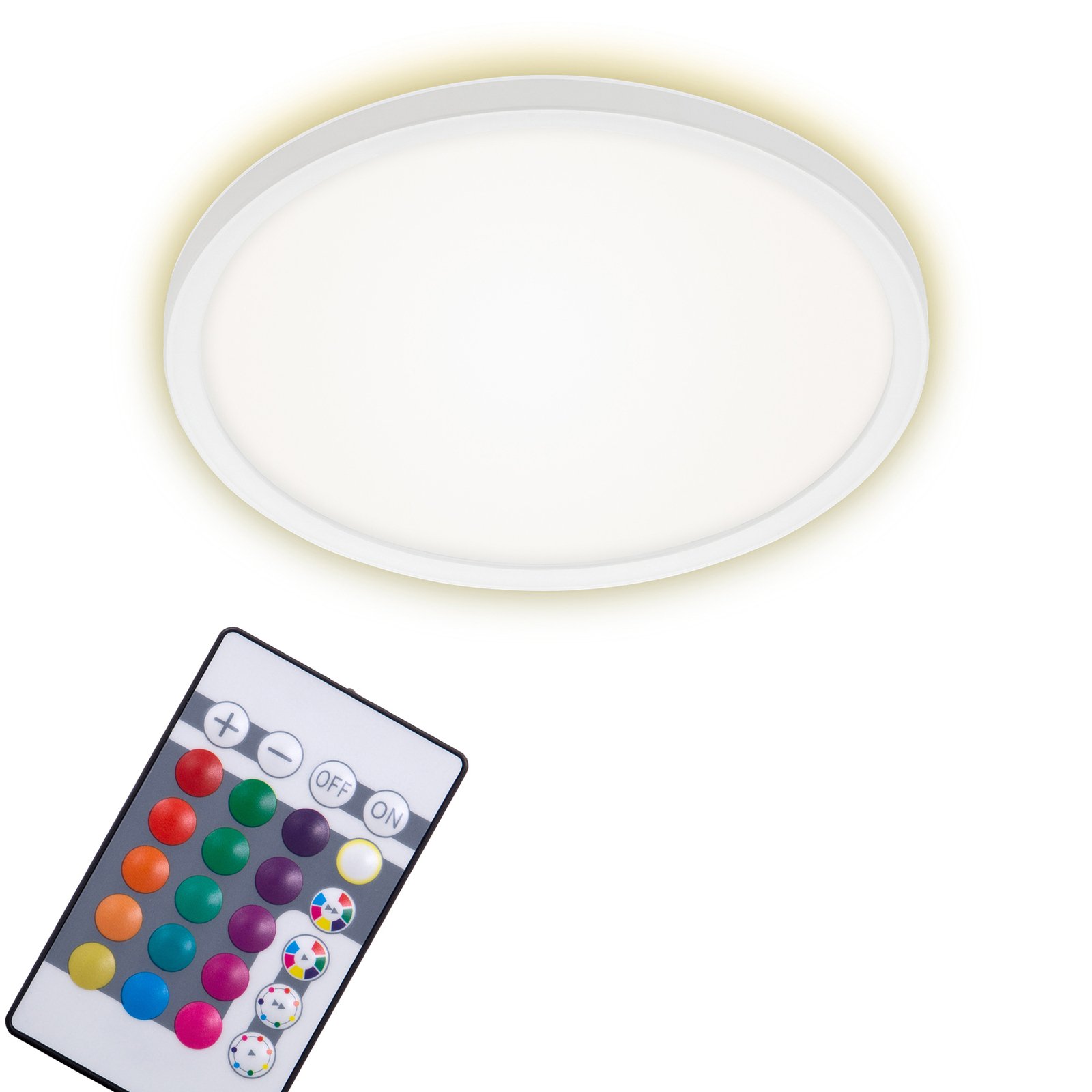 Slim LED panel RGBW effect Ø 29.3 cm, white
