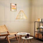 Envostar Lohr hanging light, wood, conical Ø 53 cm