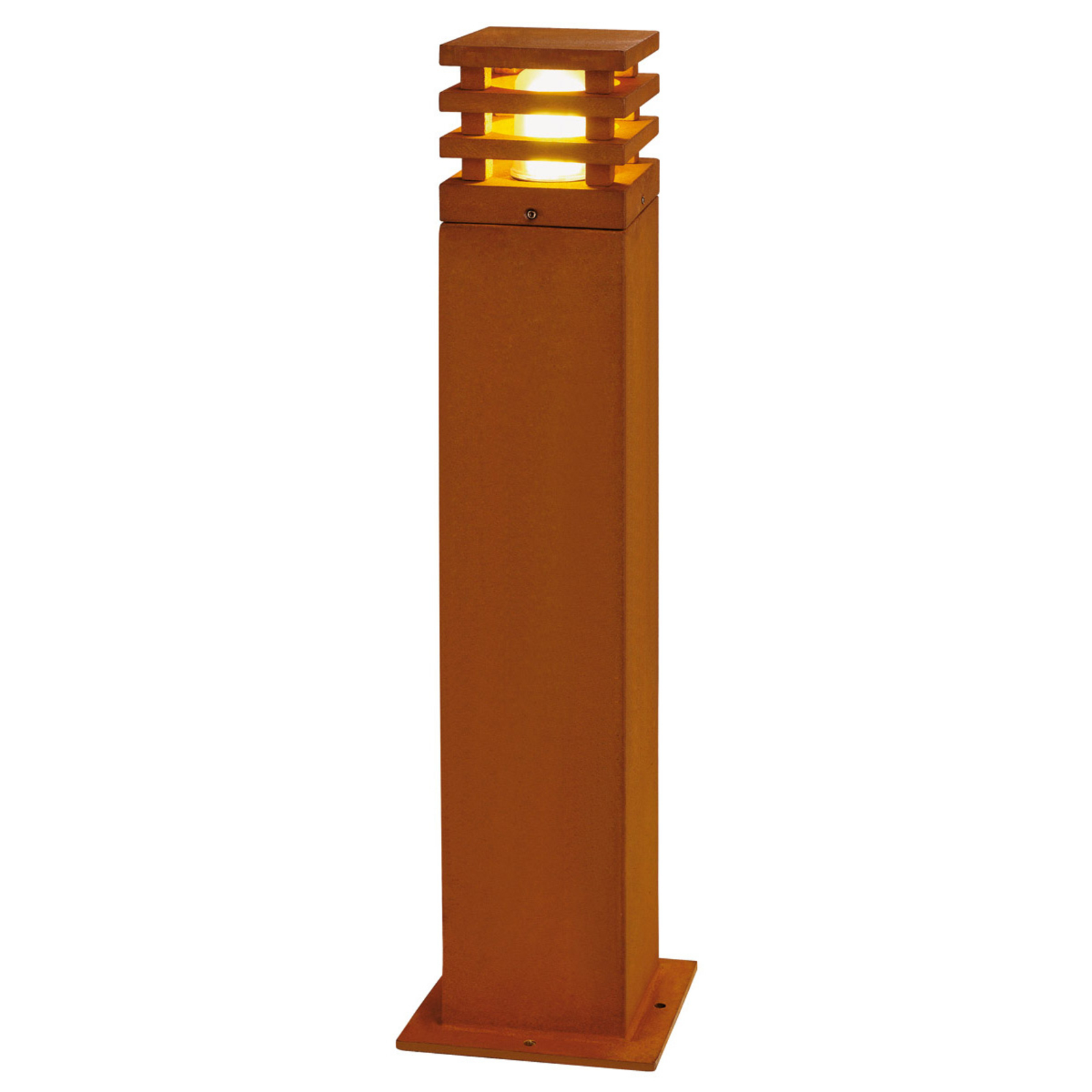 Borne lumineuse LED Rusty carrée
