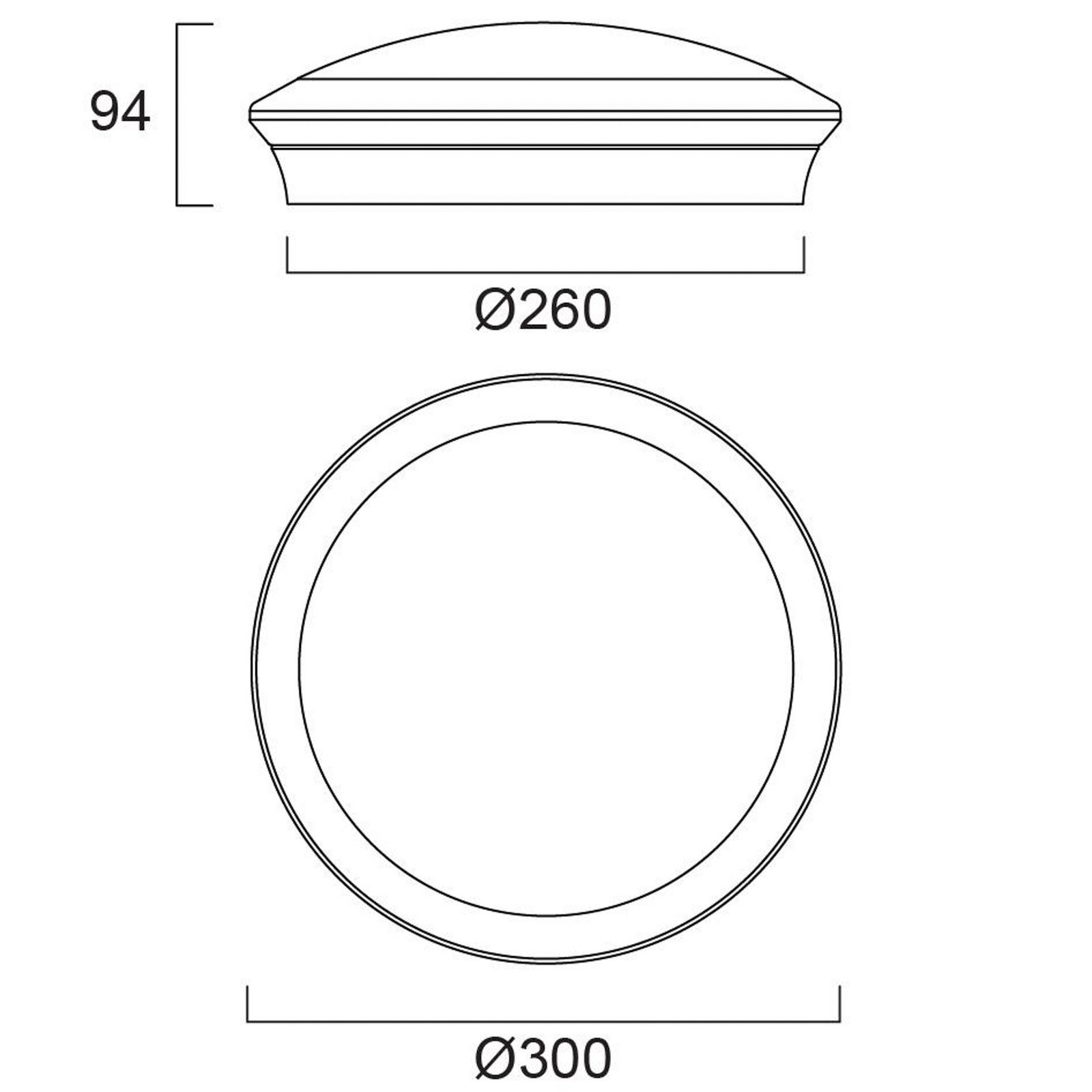 Sylvania Start Surface loftlampe, Ø 30 cm, CCT, Multipower