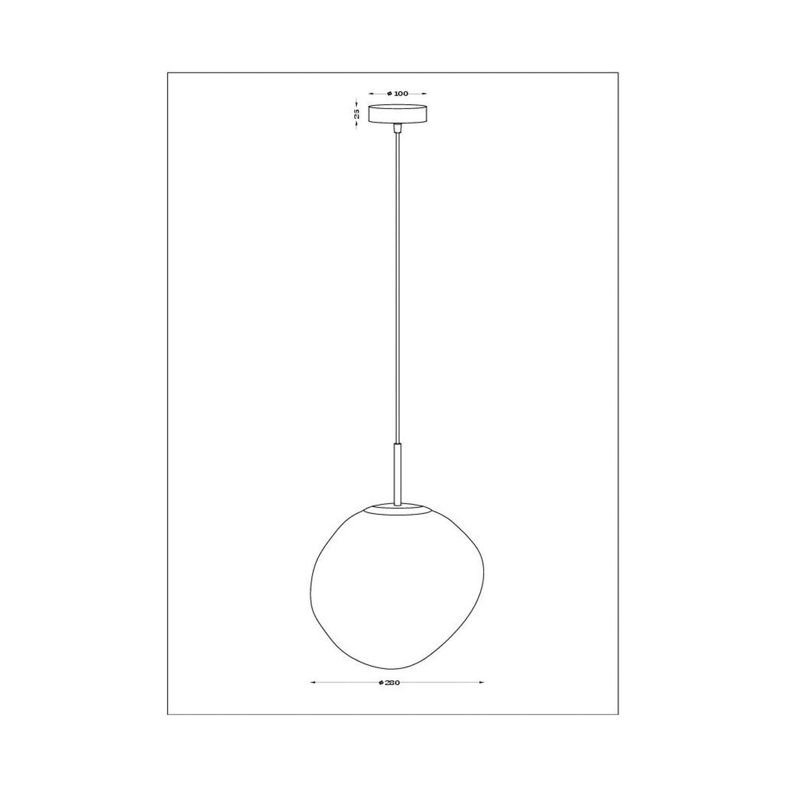 Canopus függőlámpa, arany színű, Ø 28 cm, üveg, E27