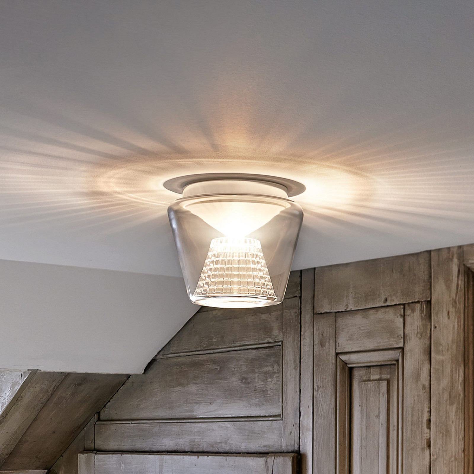 Serien Lighting serien.lighting Annex M - plafonieră LED - Camera de zi / sufragerie - design - transparent - Sticlă