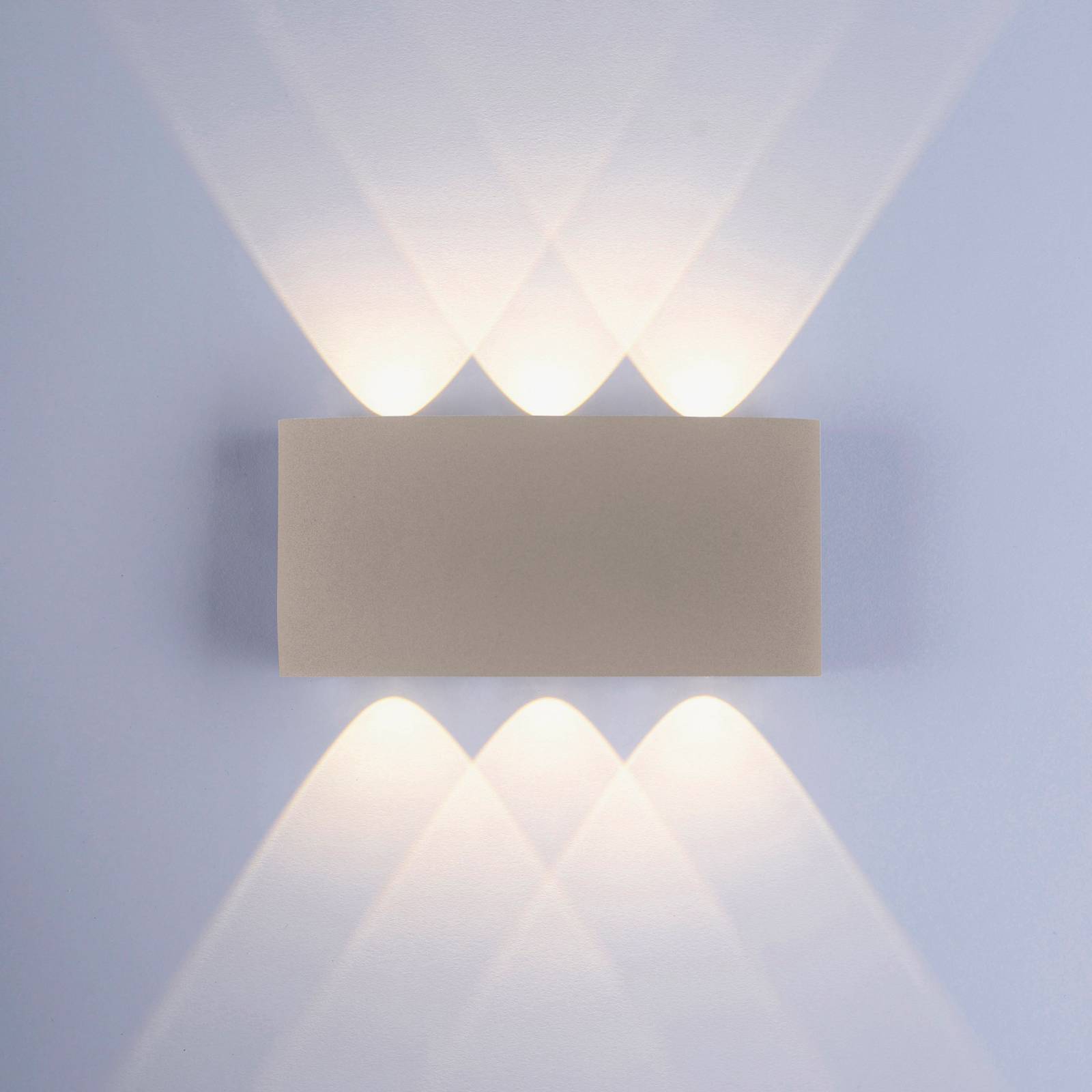 Paul Neuhaus kinkiet zewnętrzny LED Carlo, 17 cm, kolor piaskowy