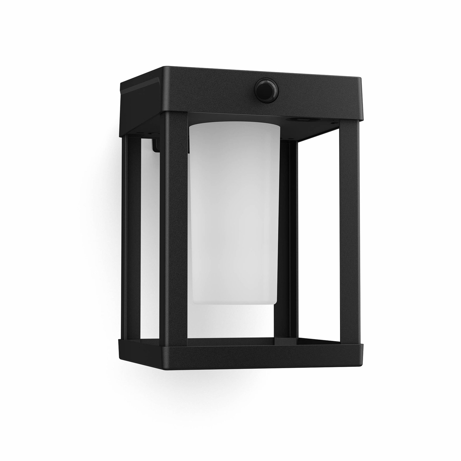 Philips LED-solcellsdriven vägglampa Camill, svart/vit, 14 x 14 cm
