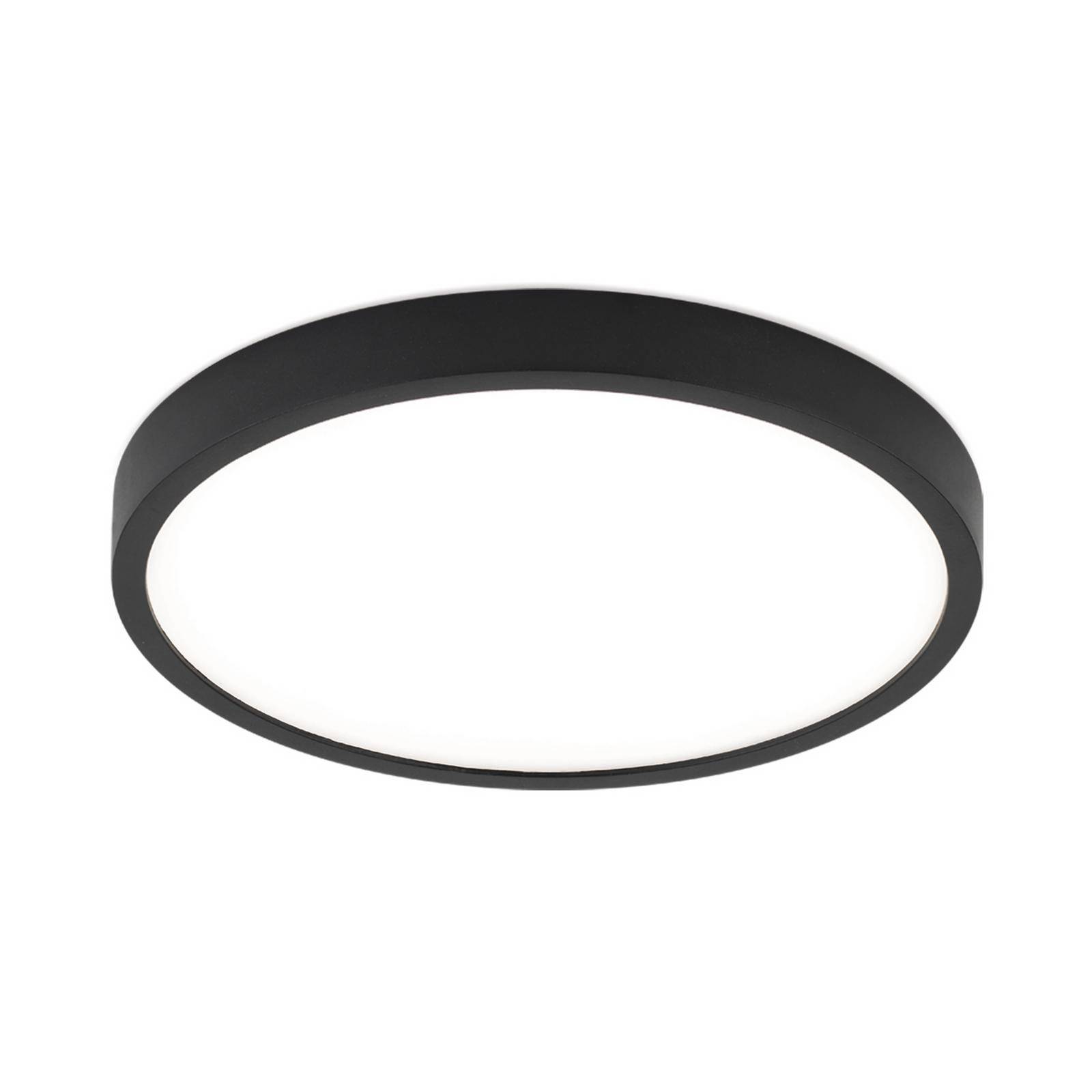 LED-Deckenlampe Disc, schwarz Ø 24 cm, CCT Metall/Kunststoff