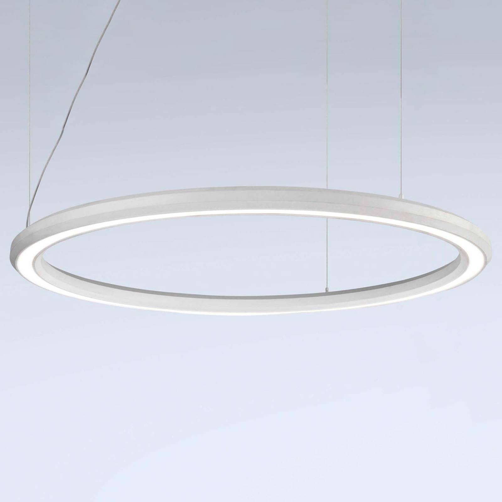 E-shop LED závesné svietidlo Materica spodné Ø 120 cm biele