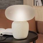 Lámpara de mesa Cahuama, blanco/negro, cerámica